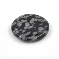 Obsidian Snowflake flat stone 1PC