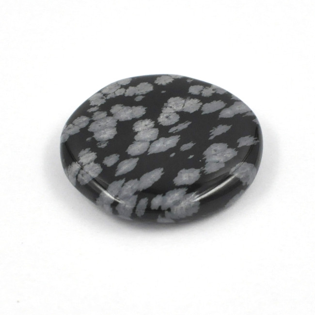 Obsidian Snowflake flat stone 1PC