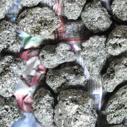 Pyrite clusters 5-7cm 1KG