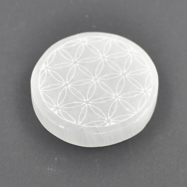 Selenite coaster disc 7-8cm