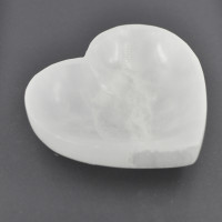 Selenite bowl heart-shaped 20cm 1PC