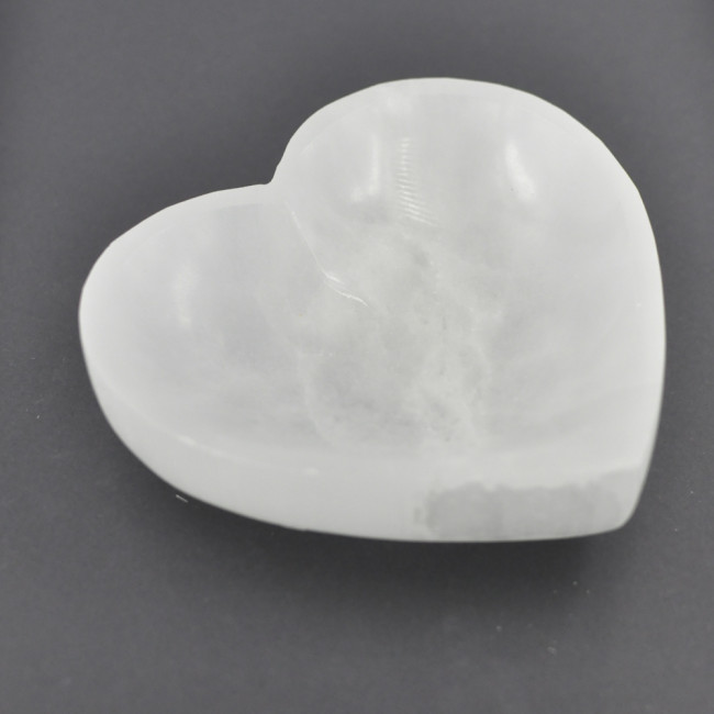 Selenite bowl heart-shaped 20cm 1PC