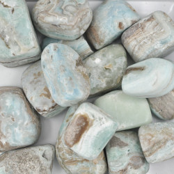 Calcite Caribbean blue tumbled stones (XL) 250GR