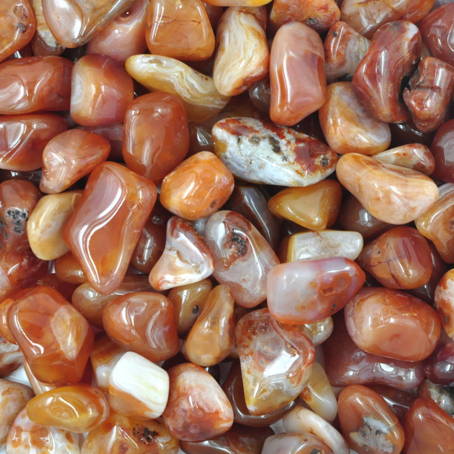 Carnelian tumbled stones (L) 250GR