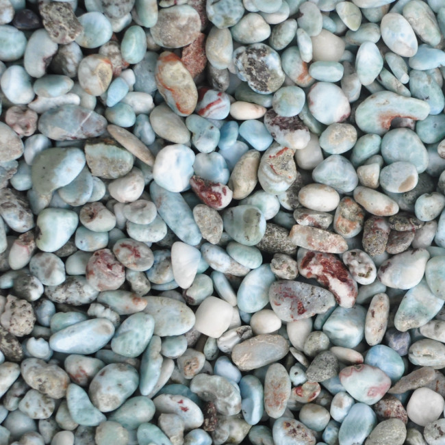 Larimar B-quality tumbled stones (S) 100GR