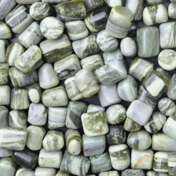 Serpentine tumbled stones (L) 100GR