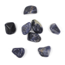 Sodalite blue with orange tumbled stones (XL) 250GR